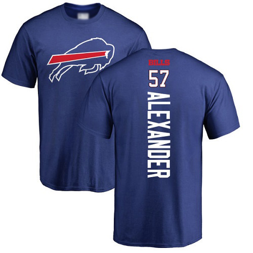 Men NFL Buffalo Bills #57 Lorenzo Alexander Royal Blue Backer T Shirt